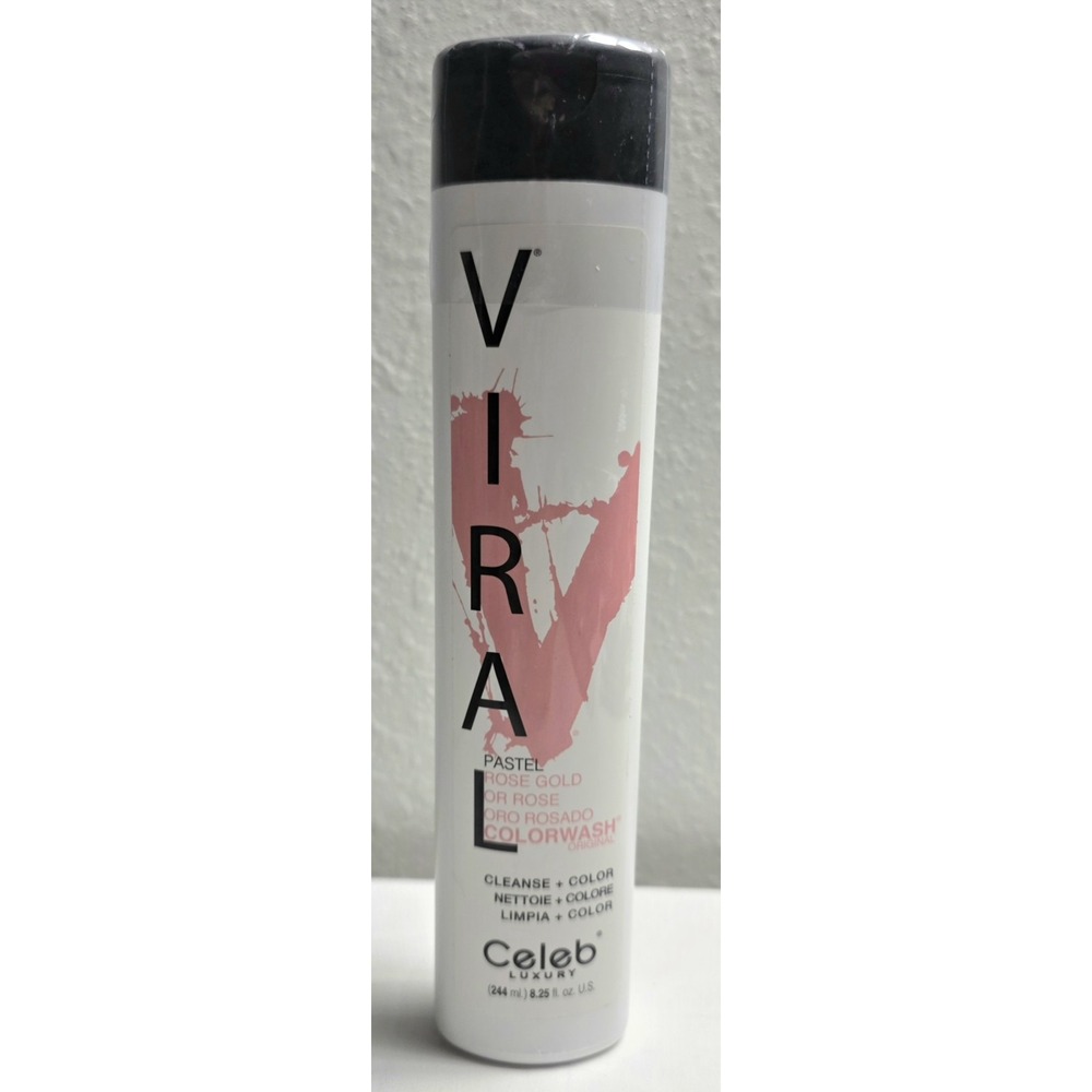 Celeb Luxury Viral Colorwash - Pastel Rose Gold - Cleanse + Color 8.25oz SEALED